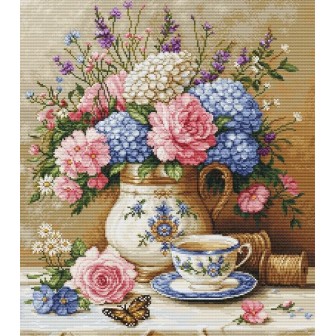Luca-S Stickset Florale Nostalgie
