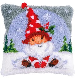 Knüpfkissenpackung Weihnachtsgnom im Schnee 201456