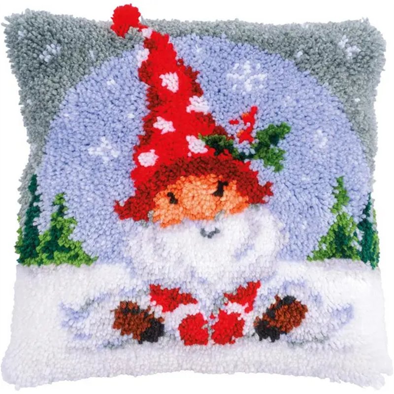 Kit coussin au point noué Gnome de Noël 201456 Kit coussin au point noué Gnome de Noël 201456
