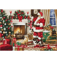 Borduurpakket Kerstman interieur