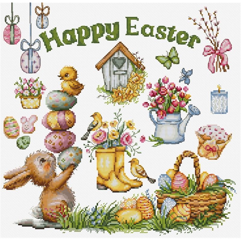 Embroidery kit Happy Easter Embroidery kit Happy Easter
