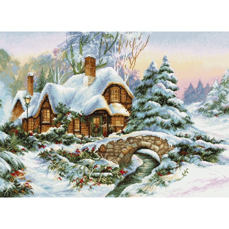 Embroidery kit Winter Landscape Embroidery kit Winter Landscape
