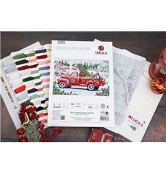 Borduurpakket Rode kersttruck