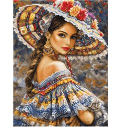 Borduurpakket Het Mexicaanse Festival (petit point)
