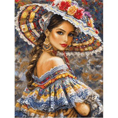 Borduurpakket Het Mexicaanse Festival (petit point)