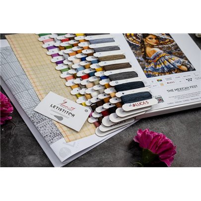 Stickset Das mexikanische Fest (petit point)