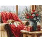 Borduurpakket Kerstmoment (petit point)