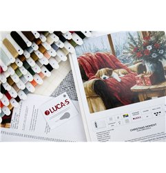 Borduurpakket Kerstmoment (petit point)