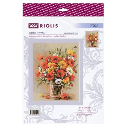 Embroidery kit Field Poppies