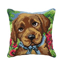 Kit coussin au point croix Chiot 99106