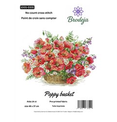Kit de broderie Panier de coquelicots