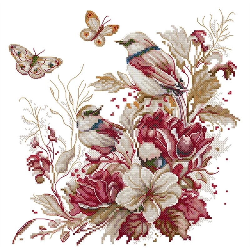 Kit de broderie Oiseau d'automne Kit de broderie Oiseau d'automne
