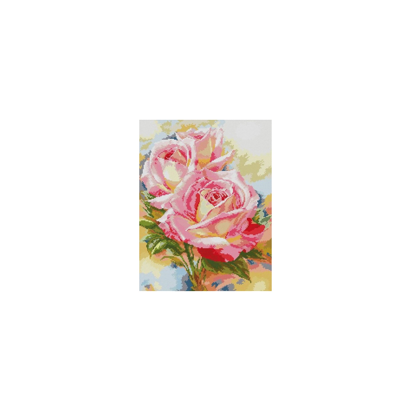 Embroidery kit Pink roses