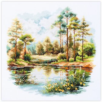 Embroidery kit Forest Lake
