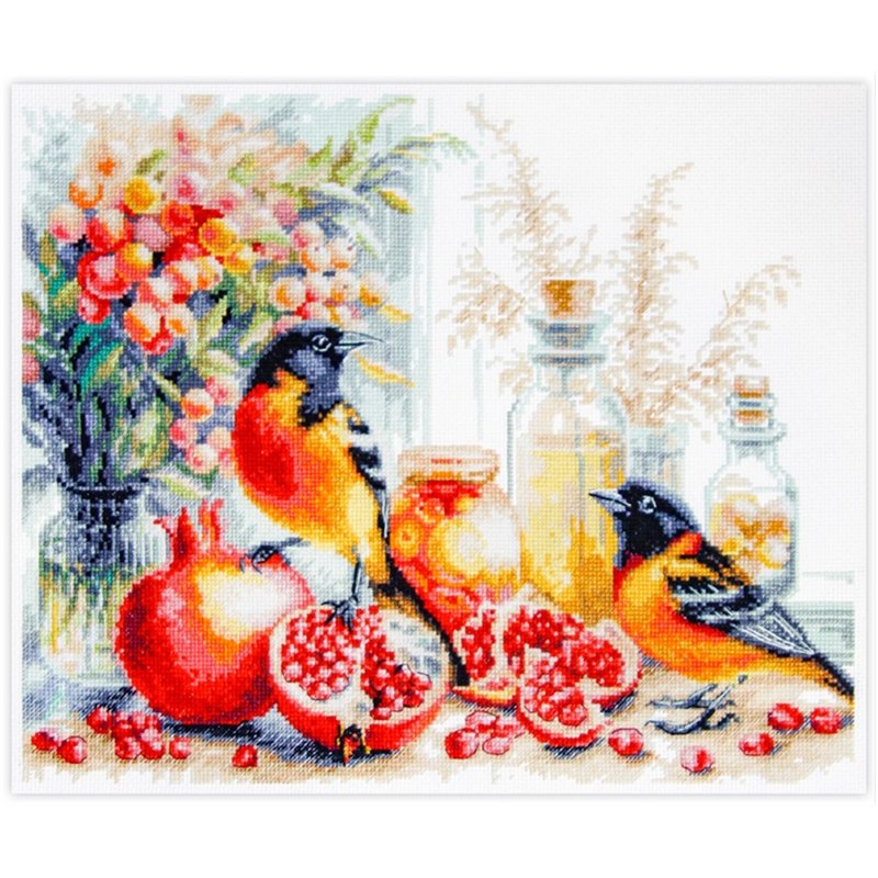 Embroidery kit Pomegranate Breakfast Embroidery kit Pomegranate Breakfast