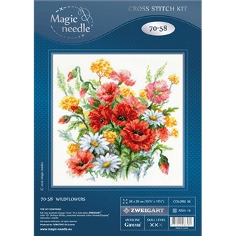 Borduurpakket Wilde bloemen