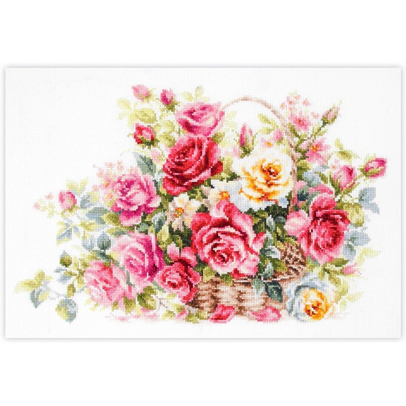 Embroidery kit Basket with Roses Embroidery kit Basket with Roses