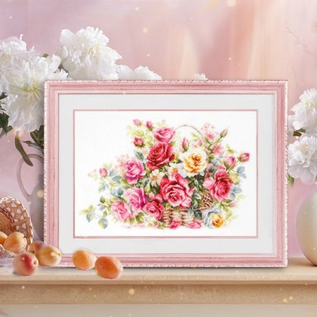 Embroidery kit Basket with Roses