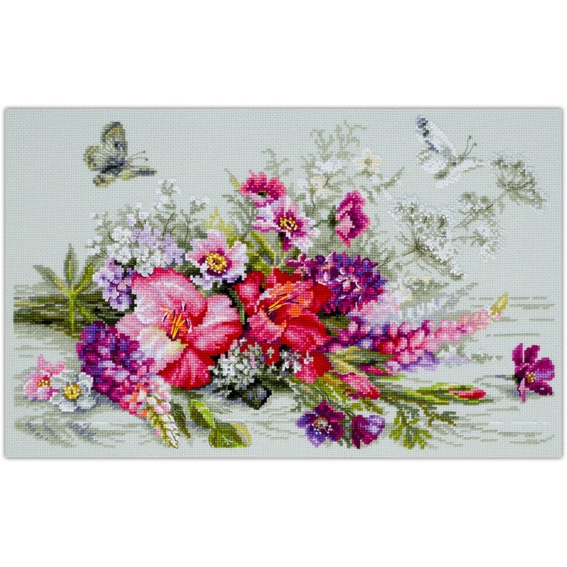 Kit de broderie Bouquet champêtre Kit de broderie Bouquet champêtre