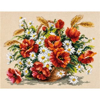 Embroidery kit Bouquet of Wildflowers