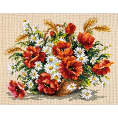 Embroidery kit Bouquet of Wildflowers