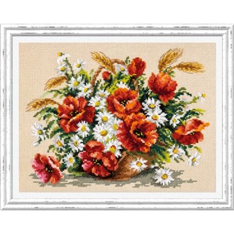 Embroidery kit Bouquet of Wildflowers