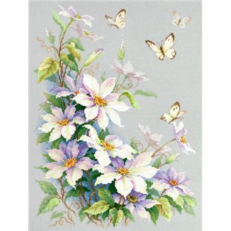 Embroidery kit Clematis