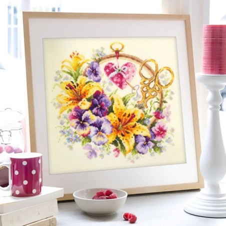 Embroidery kit Lilies for Needlewoman