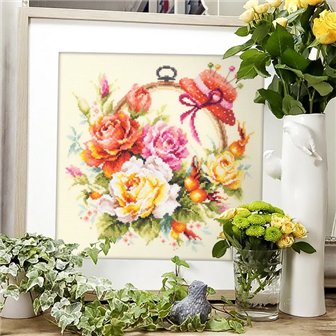 Kit de broderie Roses pour la brodeuse