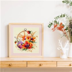 Embroidery kit Poppies for Needlewoman