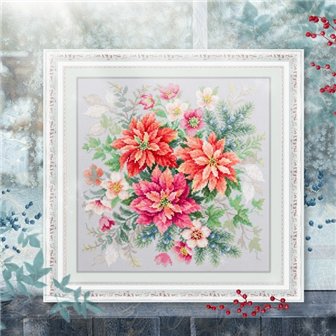 Embroidery kit Flower Magic.Poinsettia
