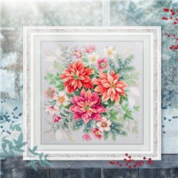 Borduurpakket Bloemenmagie. Kerstster Borduurpakket Bloemenmagie. Kerstster