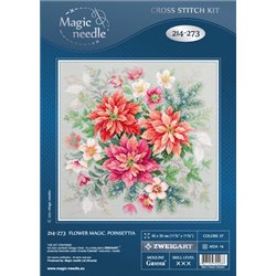 Kit de broderie Magie florale. Poinsettia