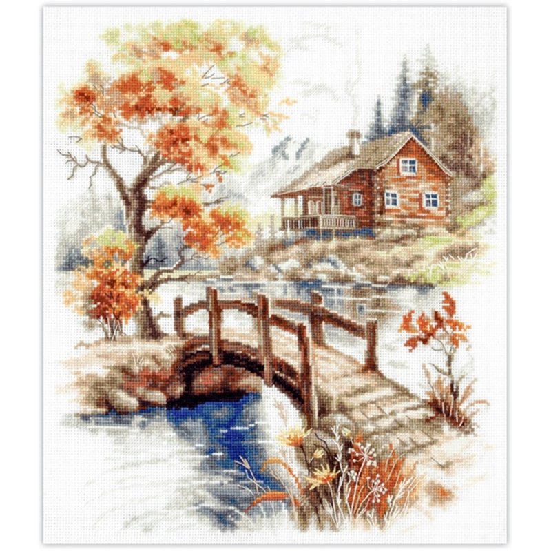 Kit de broderie Automne dans les montagnes