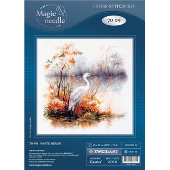 Stickset Weißer Reiher