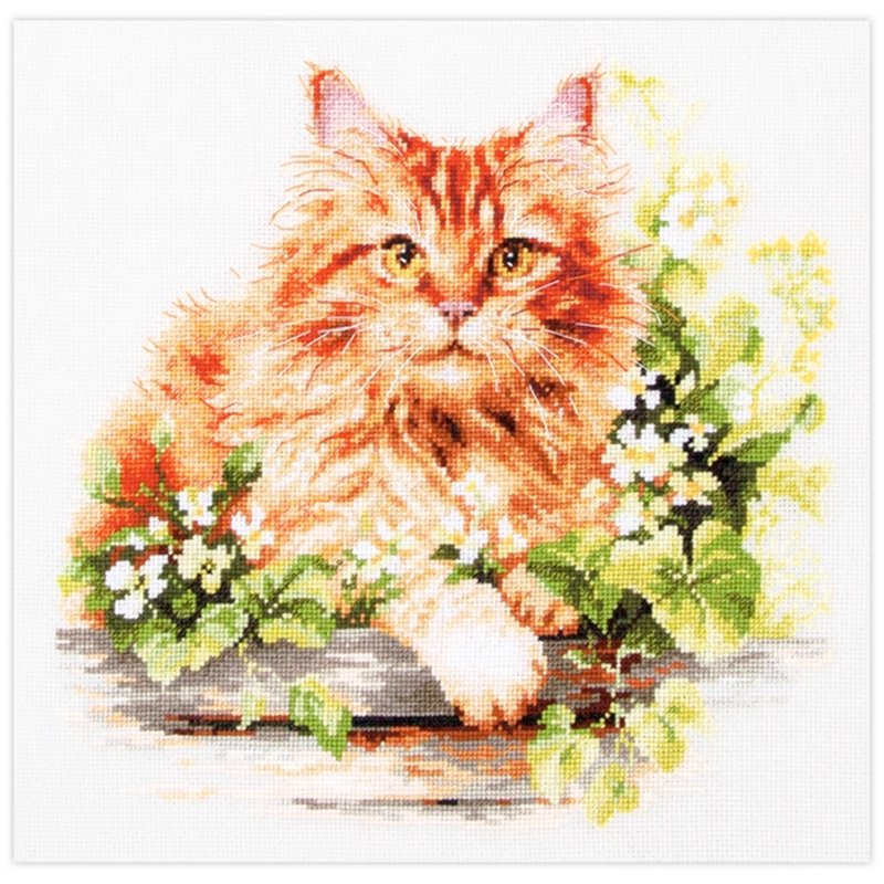 Kit de broderie Le chat roux Kit de broderie Le chat roux