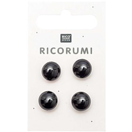  Rico Design 4 Yeux d'animaux à coudre 11 mm