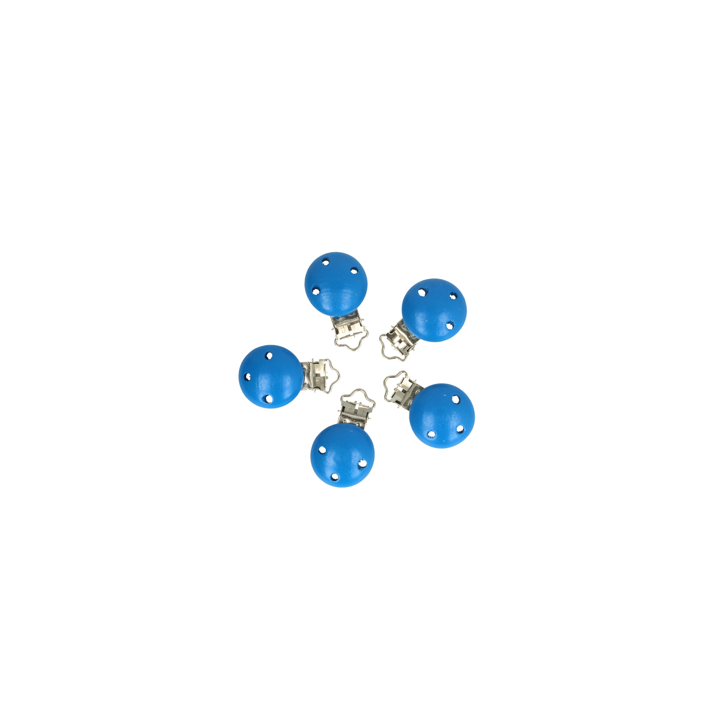   Houten speenklem korenblauw