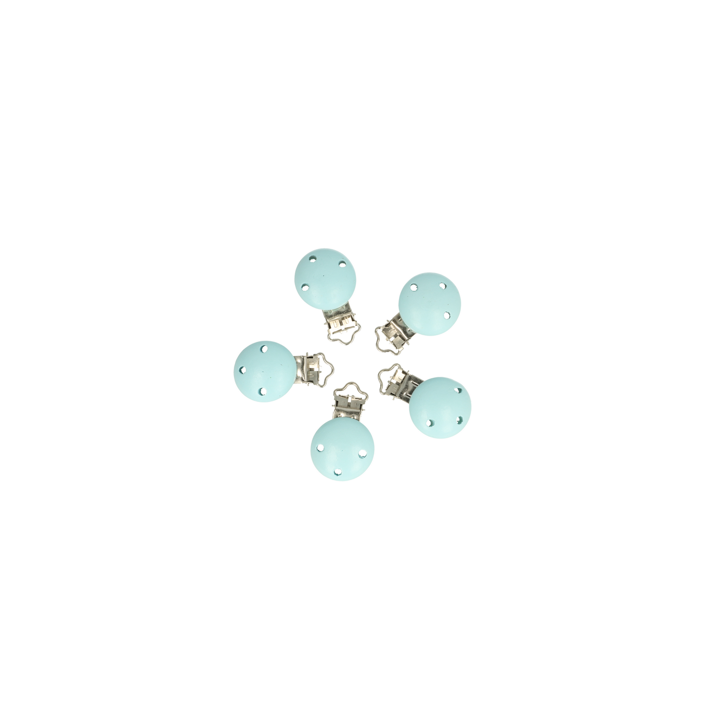   Houten speenklem baby blauw