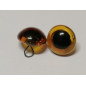 Dierenoog 15 mm in glas amber