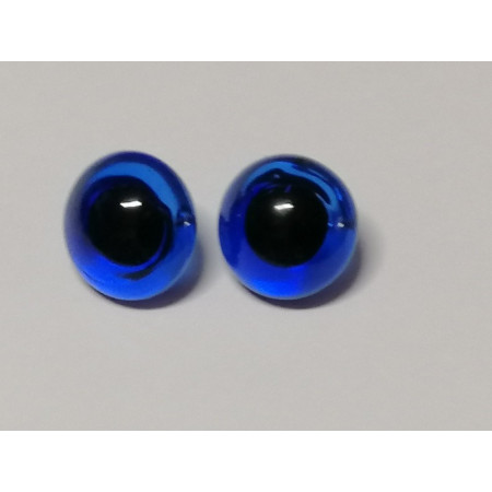   Tierauge Glas zum Nähen 15 mm Blau