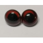 glass animal eye to sew 15 mm brown