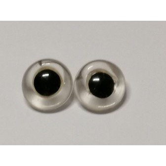   Tierauge Glas zum Nähen 15 mm klar
