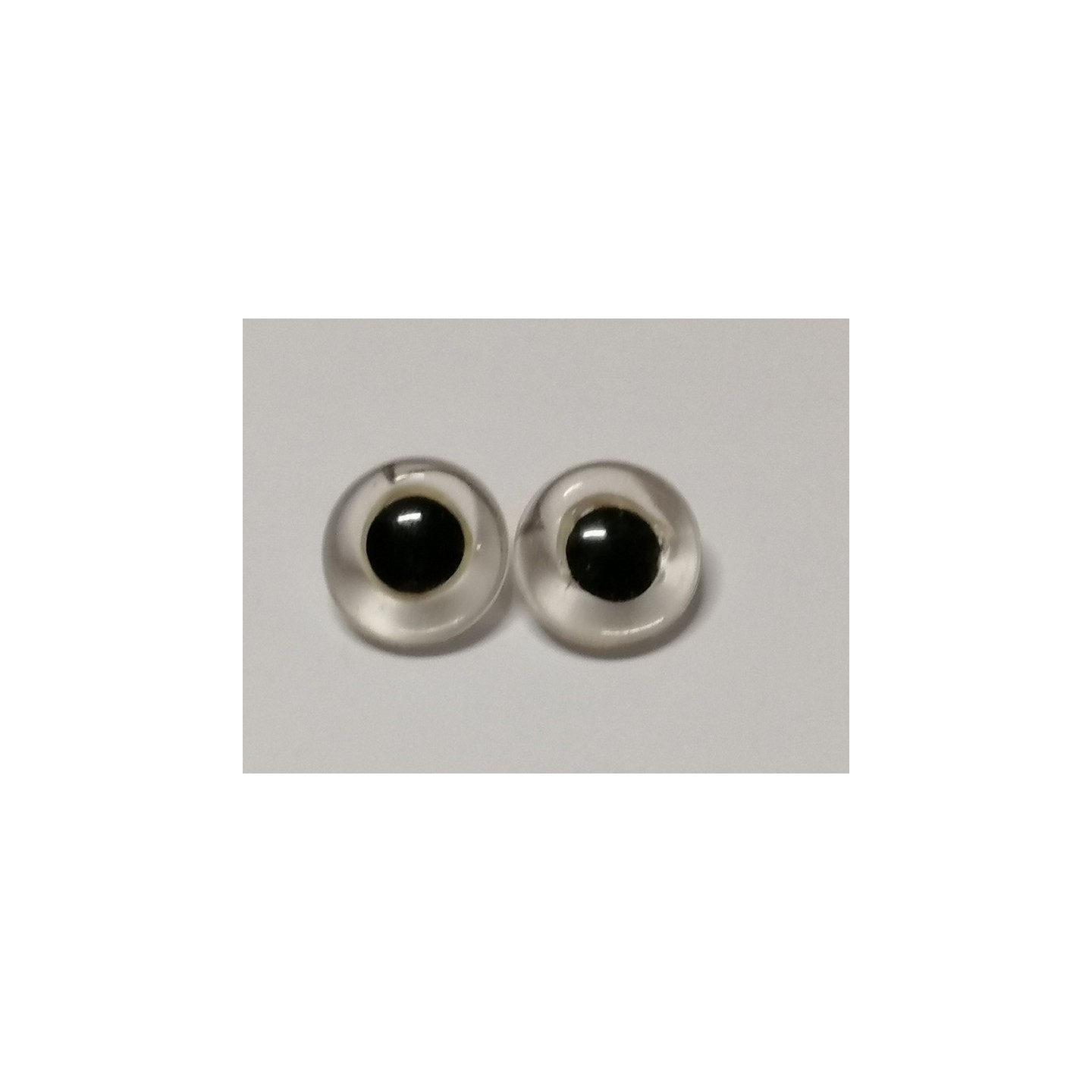   glass animal eye to sew 15 mm clear