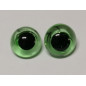 Dierenoog 15 mm in glas groen