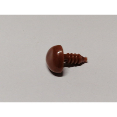 Dierenneus 12 mm driehoek vlak - bruin