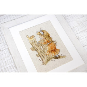 Luca-S Embroidery kit With a Kitten