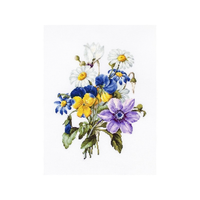 Borduurpakket Boeket bloemen 1 Borduurpakket Boeket bloemen 1