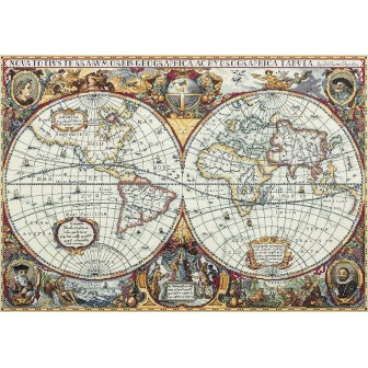 Panna Stickset Geografische Weltkarte