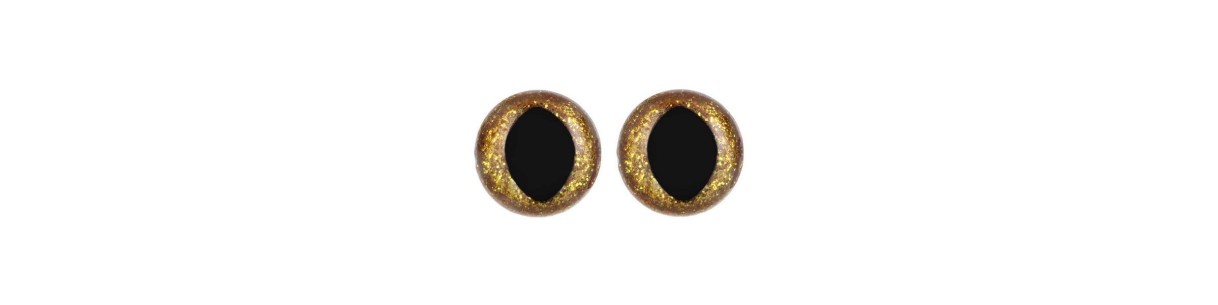 Yeux de sécurité chat à paillettes